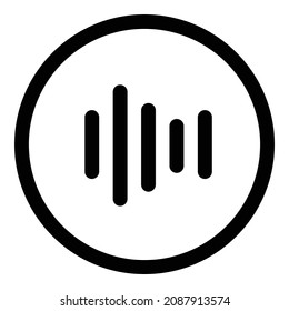 Sound Wave Audio Flat Icon Isolated On White Background