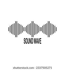 Sound wave audio icon vector. Thin line contour symbols. Isolated vector outline illustrations. Editable stroke