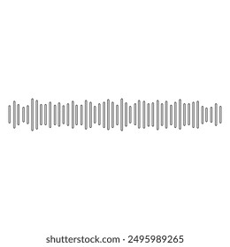 sound wave audio icon vector. Vector music sound waves on white background. Audio equalizer icon. Sound wave logo template. Audio sound symbol. Vector illustration. Eps file 154.