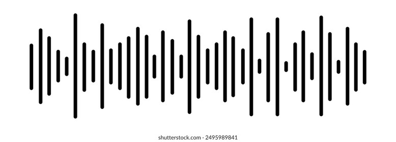 sound wave audio icon vector. Audio sound symbol. Vector music sound waves on white background. Audio equalizer icon. Sound wave logo template. Vector illustration. Eps file 148.