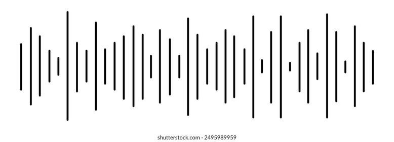 sound wave audio icon vector. Vector music sound waves on white background. Audio equalizer icon. Sound wave logo template. Audio sound symbol. Vector illustration. Eps file 149.