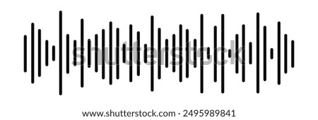 sound wave audio icon vector. Audio sound symbol. Vector music sound waves on white background. Audio equalizer icon. Sound wave logo template. Vector illustration. Eps file 148.