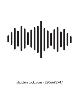 Sound wave, audio music icon vector illustration isolated on white background