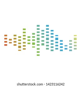 Sound wave audio Vector icon illustration template