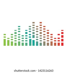 Sound wave audio Vector icon illustration template