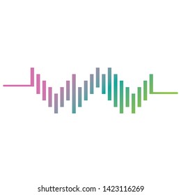 Sound wave audio Vector icon illustration template