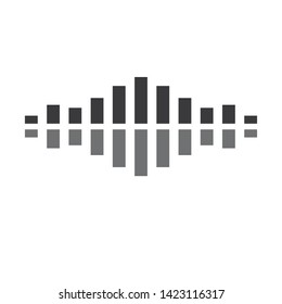 Sound wave audio Vector icon illustration template