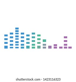 Sound wave audio Vector icon illustration template