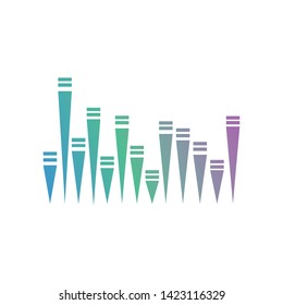 Sound wave audio Vector icon illustration template