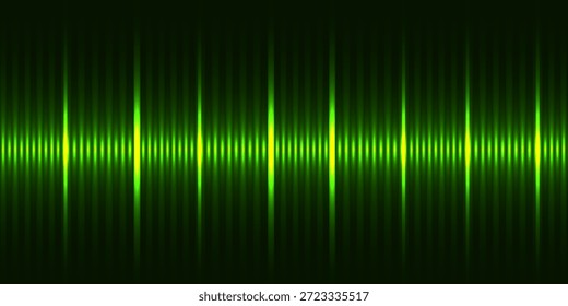 Sound wave and audio waveform, representing frequency, rhythm, and music. Abstract, digital signal with a glowing blue and black design, showcasing power and dynamic balance