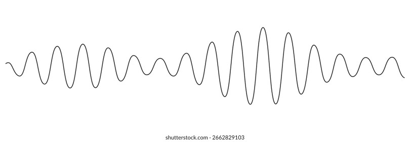 sound wave audio waveform sketch vector. Voice assistant icon set. Voice recognition symbol. Audio wave vector illustration. Sound frequency sign.