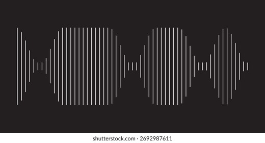 ilustração de vetor de esboço de forma de onda de áudio de onda de som