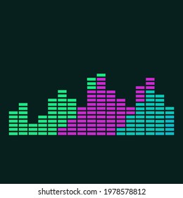 sound wave background in green tones