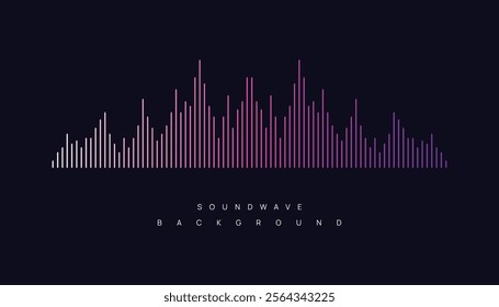 Sound wave background. Modern vector illustration on dark background	