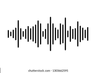 Sound wave background. Vector illustration