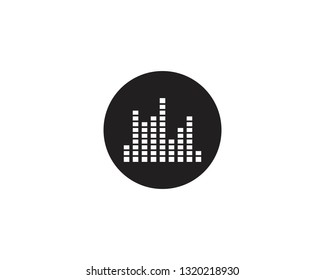 Sound wave balck icon