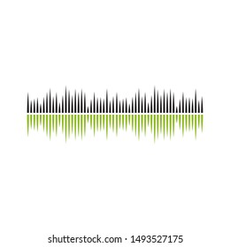Sound wave beat logo design vector template