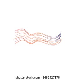 Sound wave beat logo design vector template