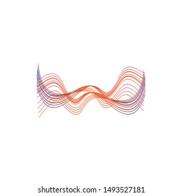 Sound wave beat logo design vector template