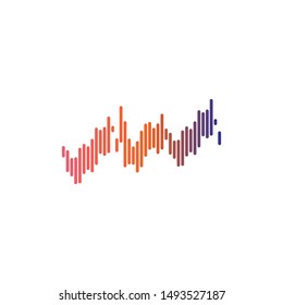Sound wave beat logo design vector template