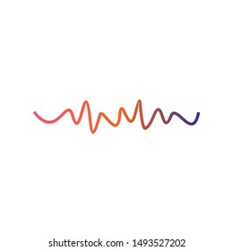 Sound wave beat logo design vector template