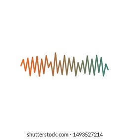 Sound wave beat logo design vector template