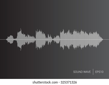 Sound Wave Black Background Vector