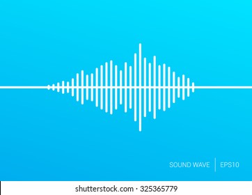 Sound Wave Blue Background Vector
