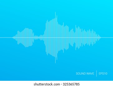 Sound Wave Blue Background Vector