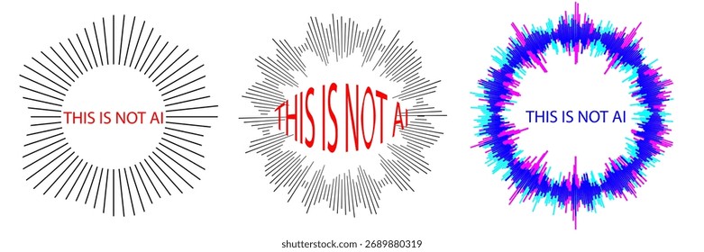 Sound wave circular line pattern. Round music vector, abstract radial icon, graphic audio background, sun logo shape, burst energy effect design