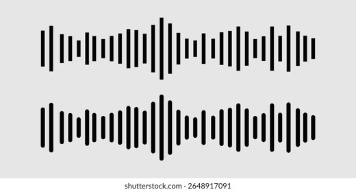 Sound wave collection for music. Audio Waves Logo Vector. audio signal icon. sound waves symbol. music pulse sign. Record interface icons.