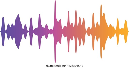 Ola sonora. Ecualizador de señal de audio de degradado de color