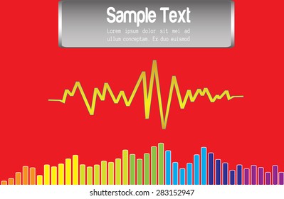 sound wave colorful abstract vector background