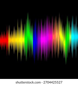 Vector colorido de la onda de sonido. ondas de sonido para el partido. ilustración de la onda de sonido
