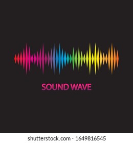 Sound Wave. Colorful sound waves for party, DJ, pub, clubs, discos. Audio equalizer technology. illustration