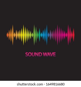 Sound Wave. Colorful sound waves for party, DJ, pub, clubs, discos. Audio equalizer technology. illustration
