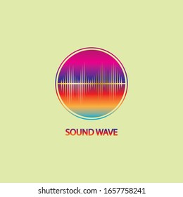Sound Wave. Colorful sound waves for party, DJ, pub, clubs, discos. Audio equalizer technology. illustration