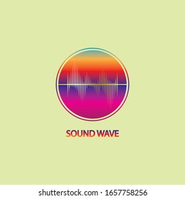 Sound Wave. Colorful sound waves for party, DJ, pub, clubs, discos. Audio equalizer technology. illustration