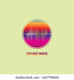 Sound Wave. Colorful sound waves for party, DJ, pub, clubs, discos. Audio equalizer technology. illustration
