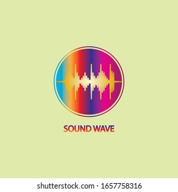 Sound Wave. Colorful sound waves for party, DJ, pub, clubs, discos. Audio equalizer technology. illustration