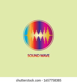 Sound Wave. Colorful sound waves for party, DJ, pub, clubs, discos. Audio equalizer technology. illustration