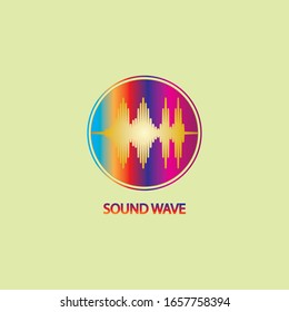 Sound Wave. Colorful sound waves for party, DJ, pub, clubs, discos. Audio equalizer technology. illustration