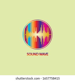 Sound Wave. Colorful sound waves for party, DJ, pub, clubs, discos. Audio equalizer technology. illustration