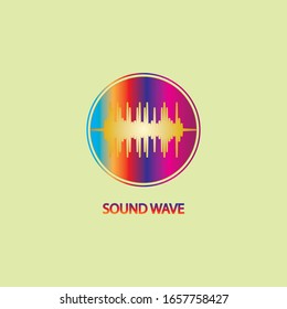 Sound Wave. Colorful sound waves for party, DJ, pub, clubs, discos. Audio equalizer technology. illustration
