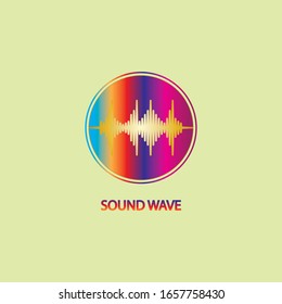 Sound Wave. Colorful sound waves for party, DJ, pub, clubs, discos. Audio equalizer technology. illustration