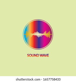 Sound Wave. Colorful sound waves for party, DJ, pub, clubs, discos. Audio equalizer technology. illustration