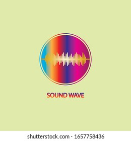 Sound Wave. Colorful sound waves for party, DJ, pub, clubs, discos. Audio equalizer technology. illustration