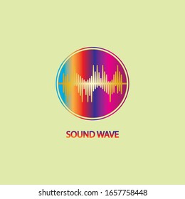 Sound Wave. Colorful sound waves for party, DJ, pub, clubs, discos. Audio equalizer technology. illustration
