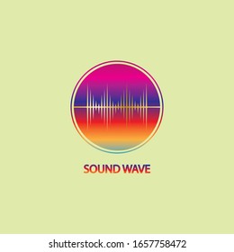 Sound Wave. Colorful sound waves for party, DJ, pub, clubs, discos. Audio equalizer technology. illustration