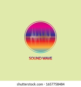 Sound Wave. Colorful sound waves for party, DJ, pub, clubs, discos. Audio equalizer technology. illustration